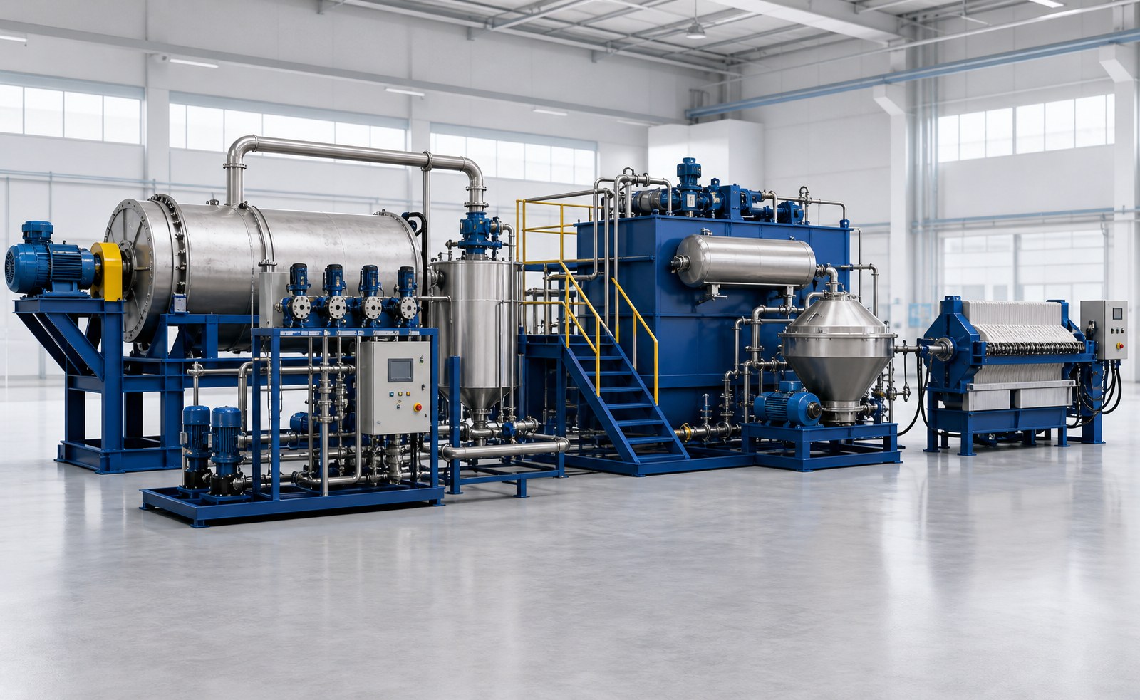 Oil sludge treatment line
